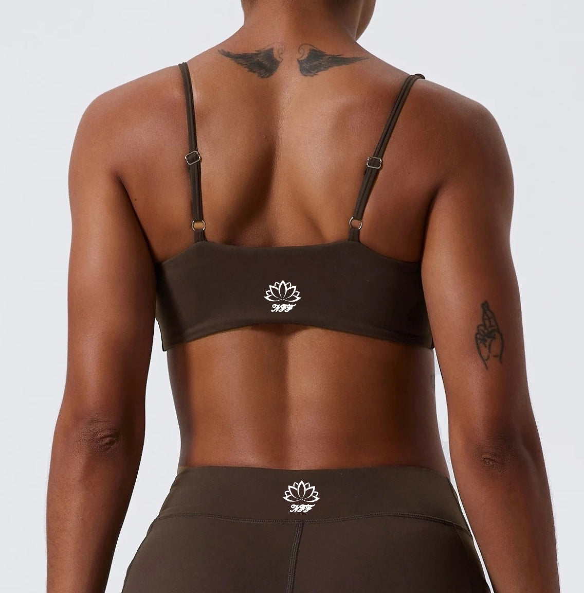 Flora pleated sport bra