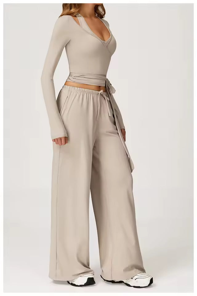 Gaillardia Wrap Long Sleeve Top