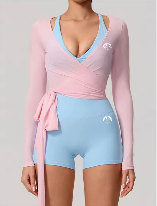 Gaillardia Wrap Long Sleeve Top