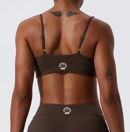 Flora pleated sports bra