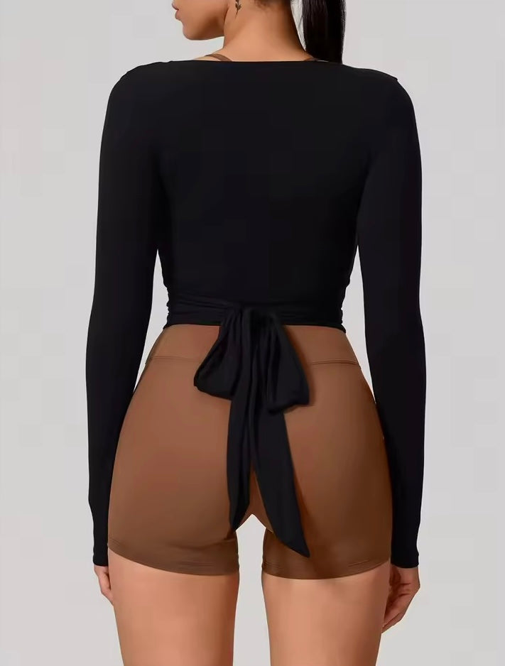 Gaillardia Wrap Long Sleeve Top