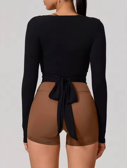 Gaillardia Wrap Long Sleeve Top