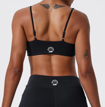 Flora pleated sports bra