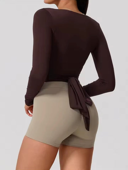 Gaillardia Wrap Long Sleeve Top