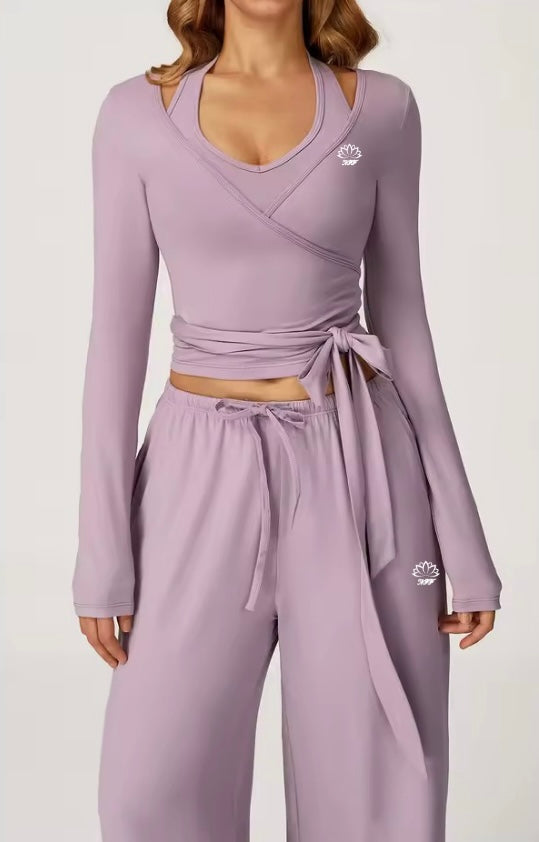 Gaillardia Wrap Long Sleeve Top