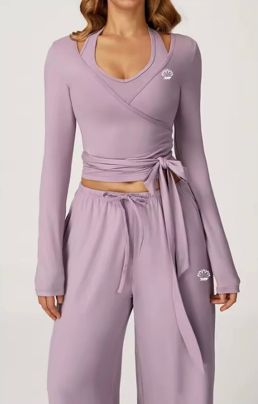 Gaillardia Wrap Long Sleeve Top